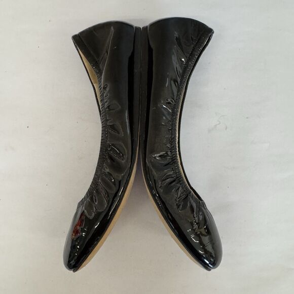 Vera Wang Lavender Black Patent Leather Ballet Flat Shoes‎ Women 6.5 M Classic - Picture 4 of 12